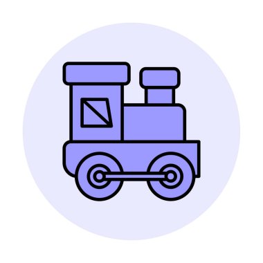 Tren oyuncağı simgesinin vektör illüstrasyonu