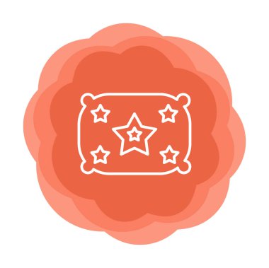 yastık simgesi, vektör illüstrasyonu basit tasarım