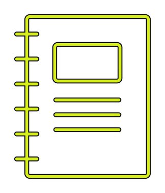 notepad simgesi, vektör illüstrasyonu basit tasarım