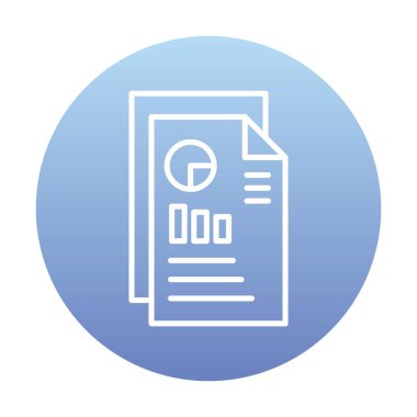 iş raporu simgesi, vektör illüstrasyonu basit tasarım