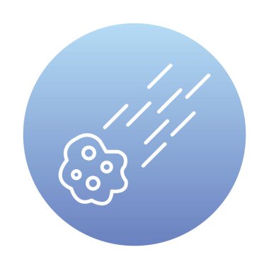 Meteor simgesi, vektör illüstrasyonu basit tasarım