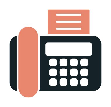 Faks makinesi. Web simgesi basit illüstrasyon