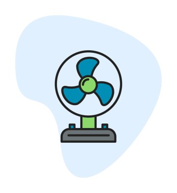 düz basit hayran simgesi illüstrasyonu 