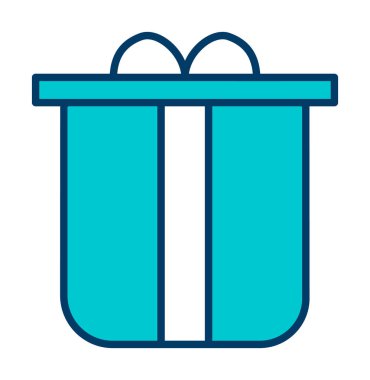 hediye kutusu simgesi, vektör illüstrasyonu  