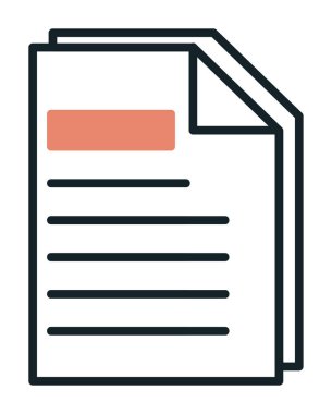 belge simgesi, vektör illüstrasyonu basit tasarım