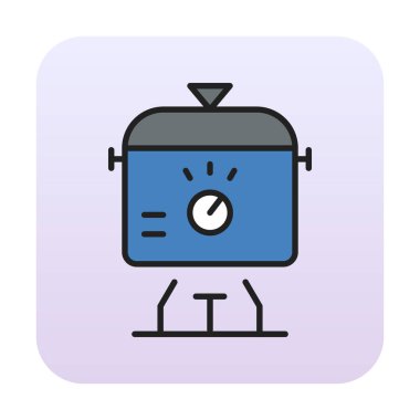 Yavaş Pişiren simge vektör çizimi