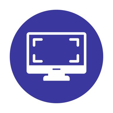 bilgisayar izleme simgesi, vektör illüstrasyonu basit tasarım