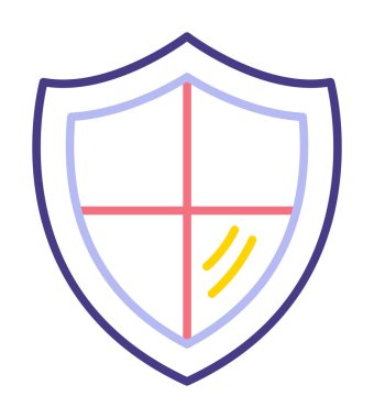 kalkan simgesi, vektör illüstrasyonu 