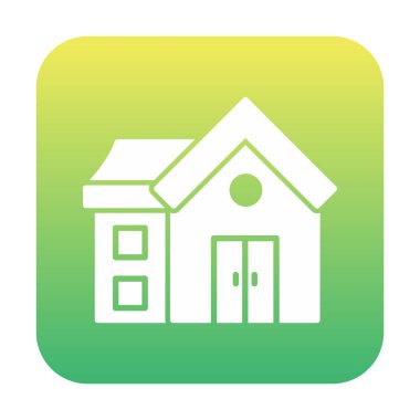 Eve. Web simgesi basit illüstrasyon