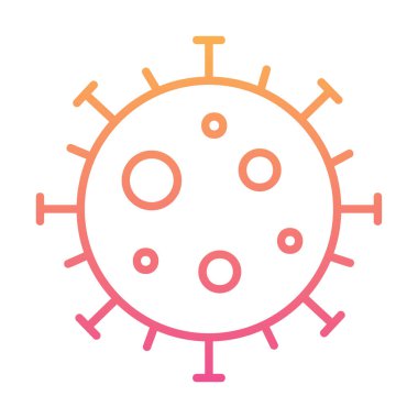 Basit korona virüsü pandemik simgesi 