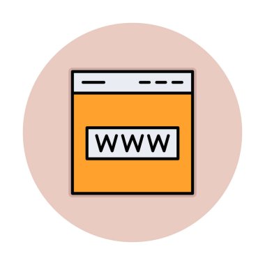 Basit web sitesi arayüzü simgesi, vektör illüstrasyonu