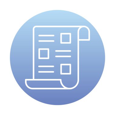 belge simgesi, vektör illüstrasyonu basit tasarım