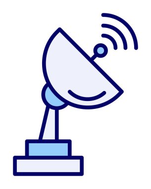 uydu anten simgesi, vektör illüstrasyonu