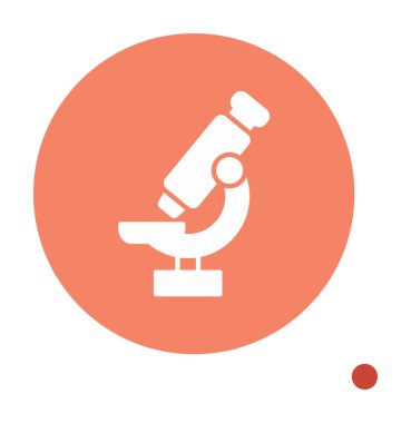 Mikroskop. Web simgesi basit illüstrasyon               