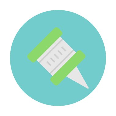 İğne simgesine bas. vektör illüstrasyonu