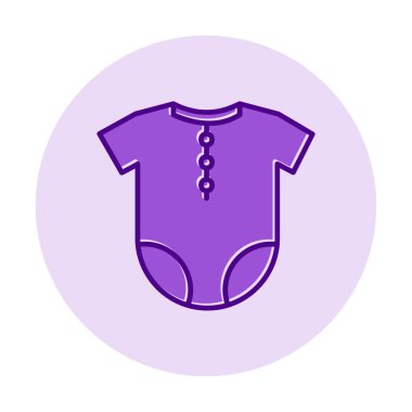 Bebek Kıyafeti Simgesi, Bebek Giysisi, Vektör İllüstrasyonu