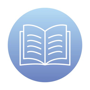 kitap düz simge vektör çizim