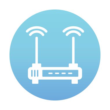 wifi sinyali, Router Aygıt vektör illüstrasyon tasarımı