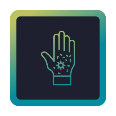 kirli el simgesi, vektör illüstrasyonu