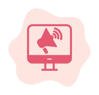 çevrimiçi pazarlama simgesi vektör illüstrasyonu 