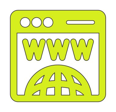 Basit web sitesi arayüzü simgesi, vektör illüstrasyonu