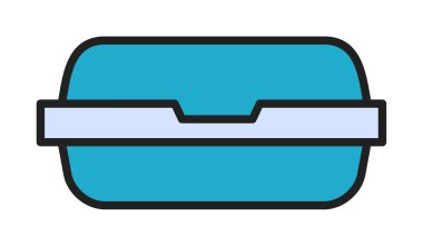 yiyecek kabı ikonu vektör illüstrasyonu