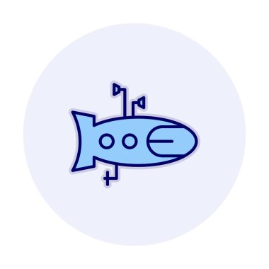 denizaltı simgesi web basit illüstrasyon