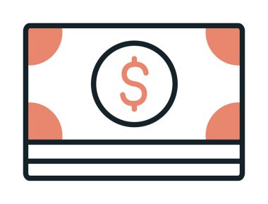 Basit ödeme finans simgesi, vektör illüstrasyonu