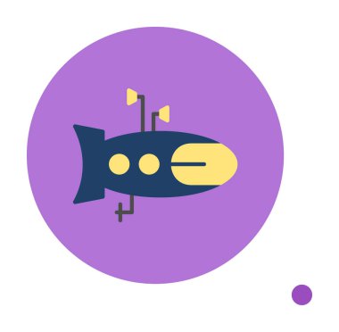 denizaltı simgesi web basit illüstrasyon