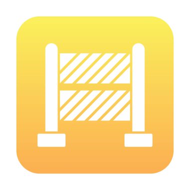 Bariyer. Web simgesi basit illüstrasyon