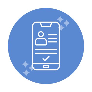 Kimlik vektör illüstrasyonlu akıllı telefon