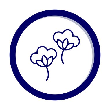 Pamuk çiçeklerinin basit web çizimi