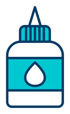 sıvı yapıştırıcı şişe ikonu vektör illüstrasyonu, yapıştırıcı logosu kavramı         