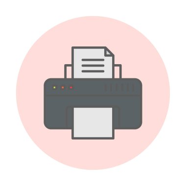 yazıcı simgesi web basit illüstrasyon