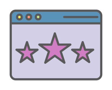 Web sayfası Geri bildirim simgesi, vektör illüstrasyonu