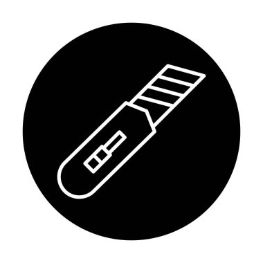 Cutter simgesinin vektör illüstrasyonu  