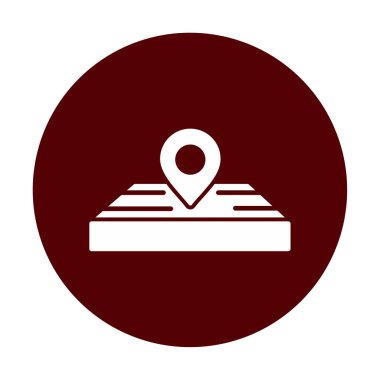 konum pin simgesi, vektör illüstrasyonu basit tasarım