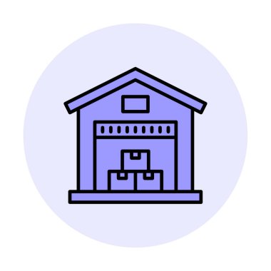 Web için depo vektör simgesinin basit illüstrasyonu