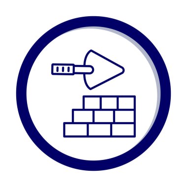 Tuğla ve inşaat malası. Vektör illüstrasyonu 