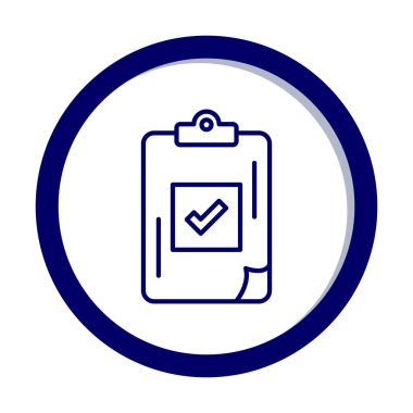 İşaretleme simgesine sahip görev listesi, vektör illüstratörü 