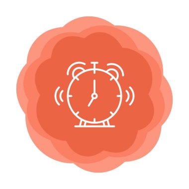 Beyaz arkaplanda alarm saat vektör çizimi