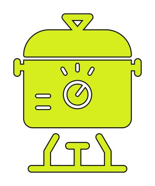 Yavaş Pişiren simge vektör çizimi