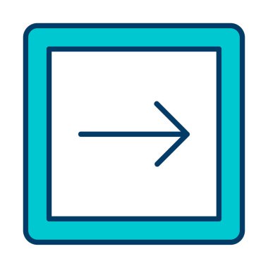 Sağ Ok simgesi, vektör illüstrasyonu basit tasarım