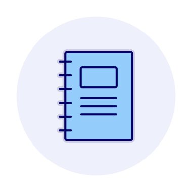 notepad simgesi, vektör illüstrasyonu basit tasarım