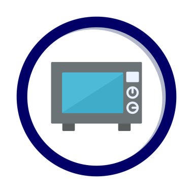 mikrodalga simgesi, vektör illüstrasyonu basit tasarım