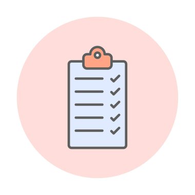 Kontrol listesi vektör simgesi modern basit vektör illüstrasyonu