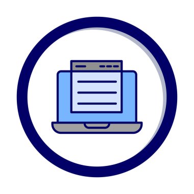 Basit web sitesi arayüzü simgesi, vektör illüstrasyonu