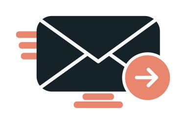 zarf, posta simgesi vektör illüstrasyonu