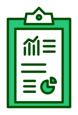 iş raporu simgesi, vektör illüstrasyonu basit tasarım