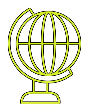 Dünya küresel ikon vektör illüstrasyonuName                